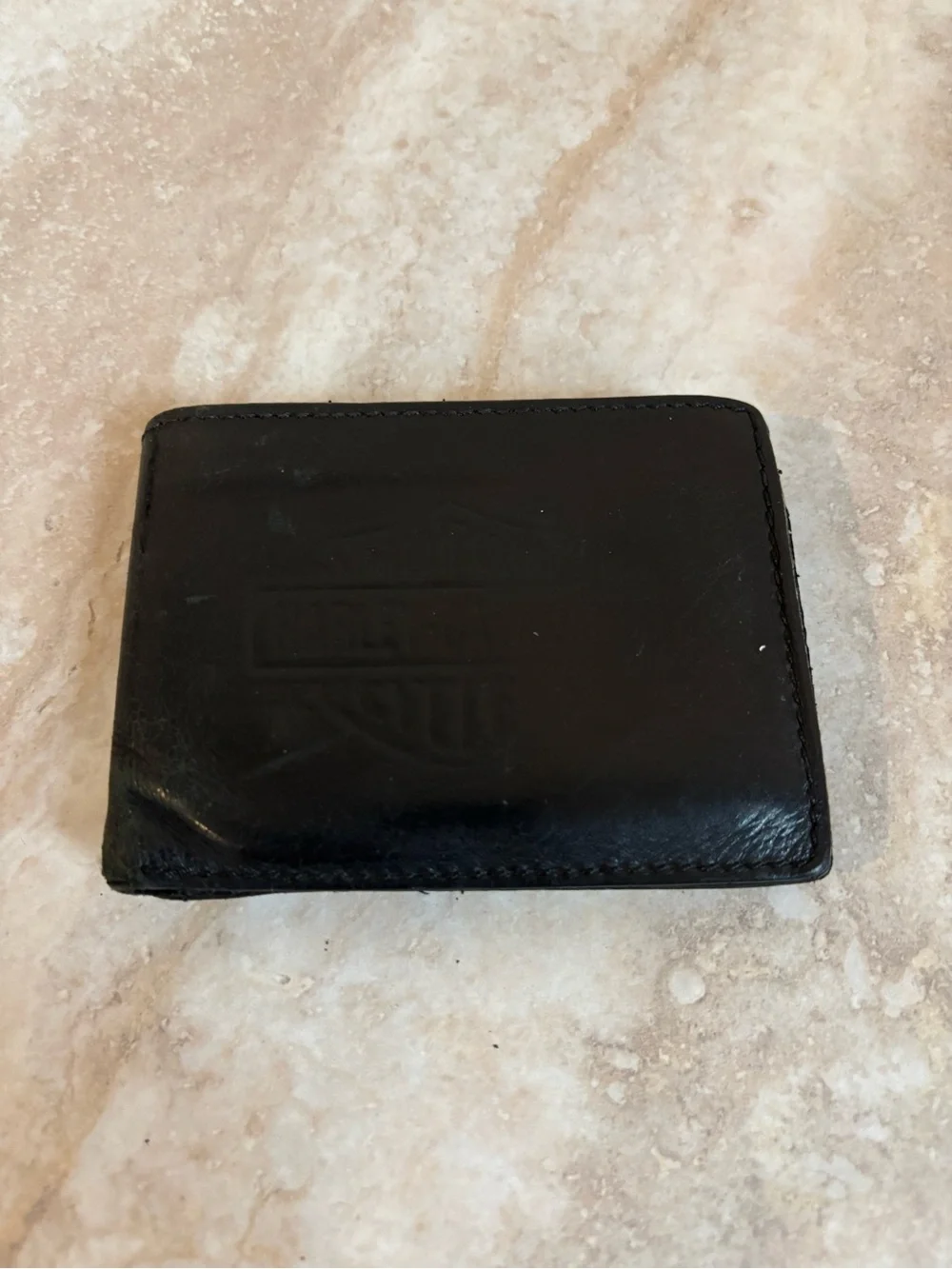 Harley Davidson Men's Black Leather Bifold Wallet